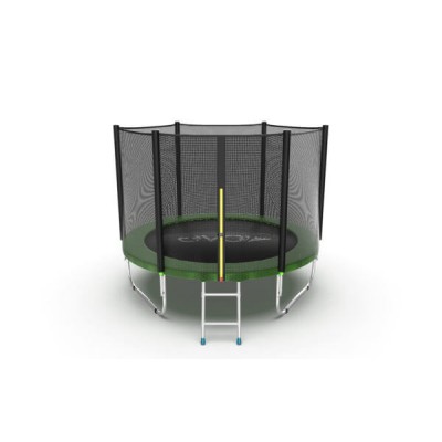 EVO JUMP External 8ft (Green) Батут с внешней сеткой и лестницей, диаметр 8ft (зеленый)