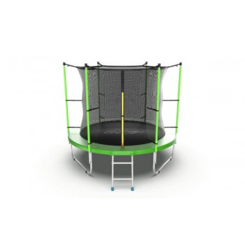 EVO JUMP Internal 8ft (Green) Батут с внутренней сеткой и лестницей, диаметр 8ft (зеленый)
