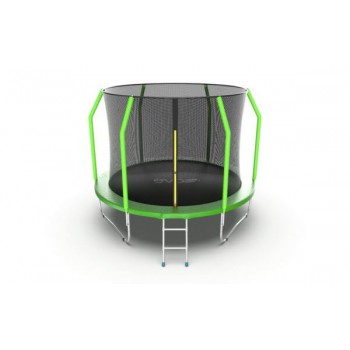 EVO JUMP Cosmo 10ft (Green) Батут с внутренней сеткой и лестницей, диаметр 10ft (зеленый)