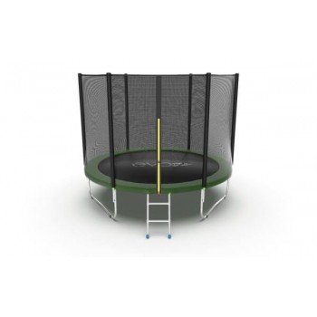 EVO JUMP External 10ft (Green) Батут с внешней сеткой и лестницей, диаметр 10ft (зеленый)