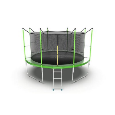 EVO JUMP Internal 12ft (Green) Батут с внутренней сеткой и лестницей, диаметр 12ft (зеленый)