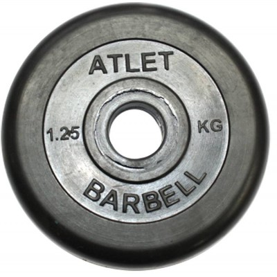 Диск обрезиненный Atlet 1,25 кг (Д -26-31-50-мм)